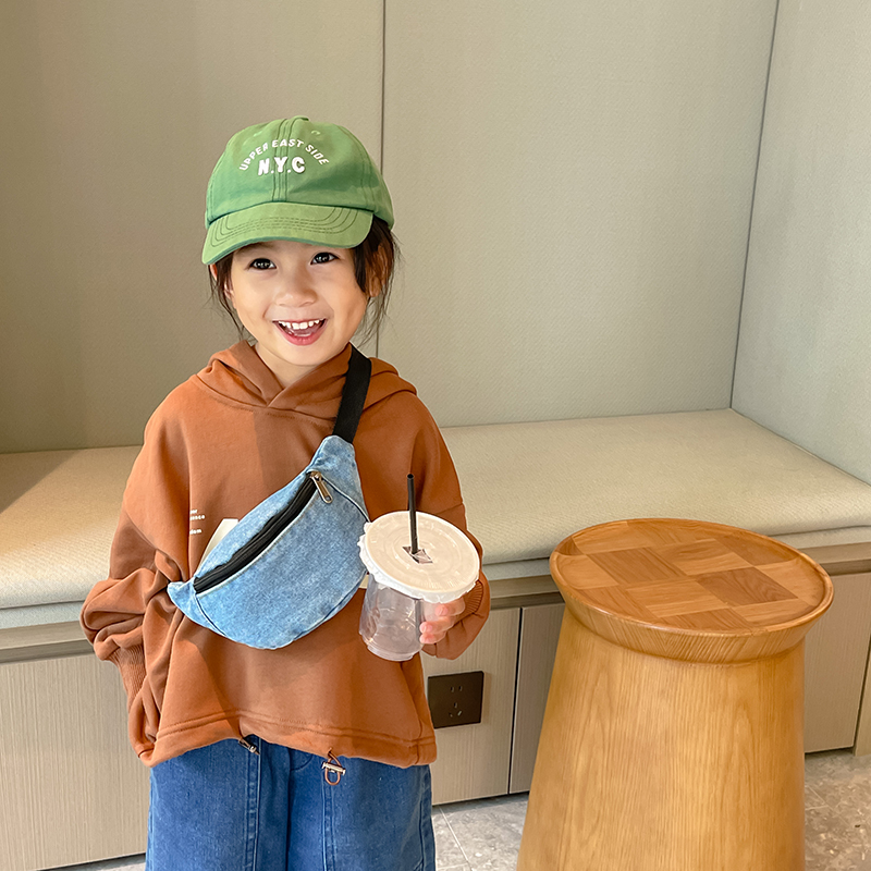 Street Fashion Kids - Modische Denim-Kinder-Gürteltaschen Freizeit-Umhängetasche für Jungen und