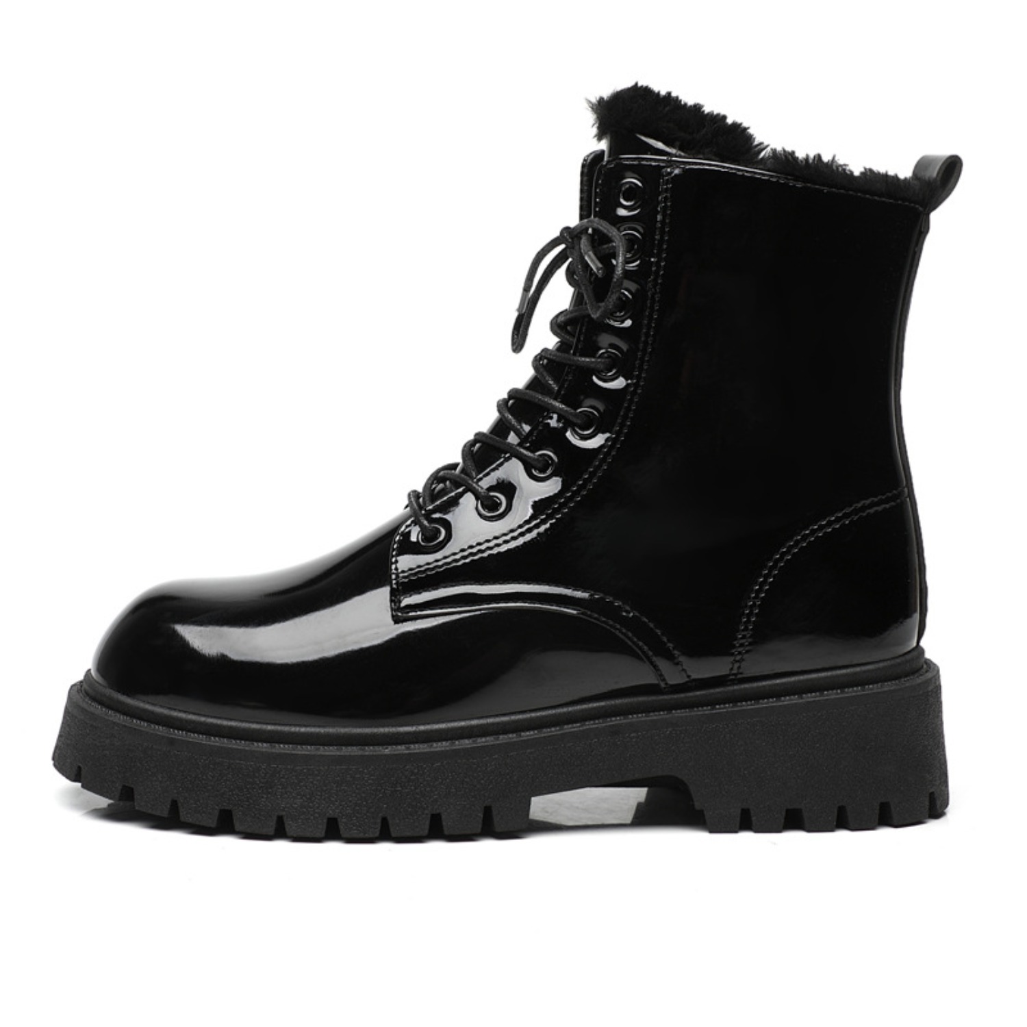 Street Fashion Winter 2026 - Warme Plüsch-High-Top-Stiefel für Herren, Winterstiefel mit