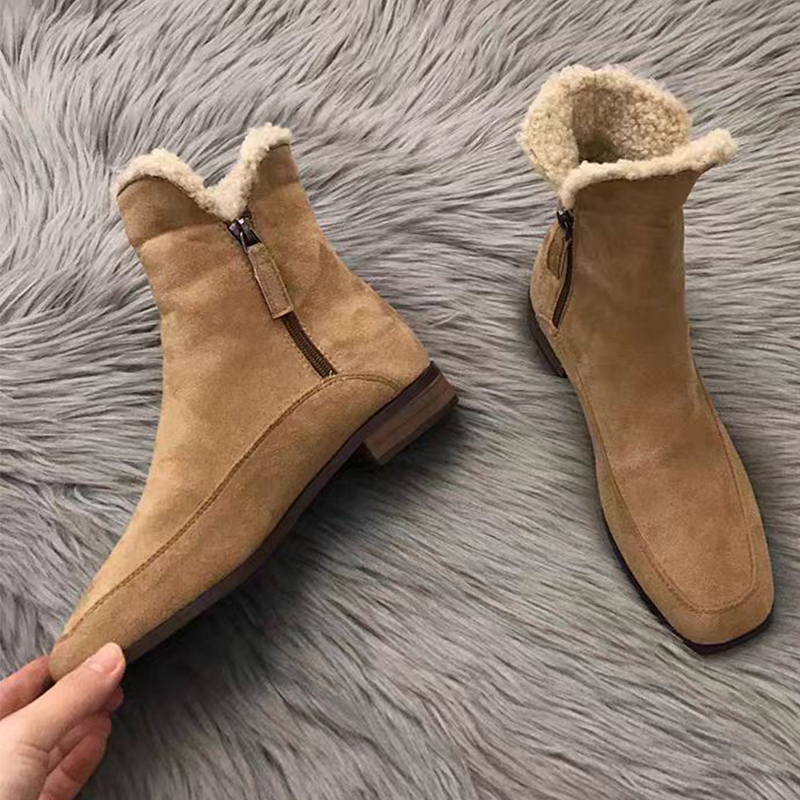 Street Fashion Winter 2026 - 2026 Neue Pelz-Knöchelstiefel für Damen Wildleder