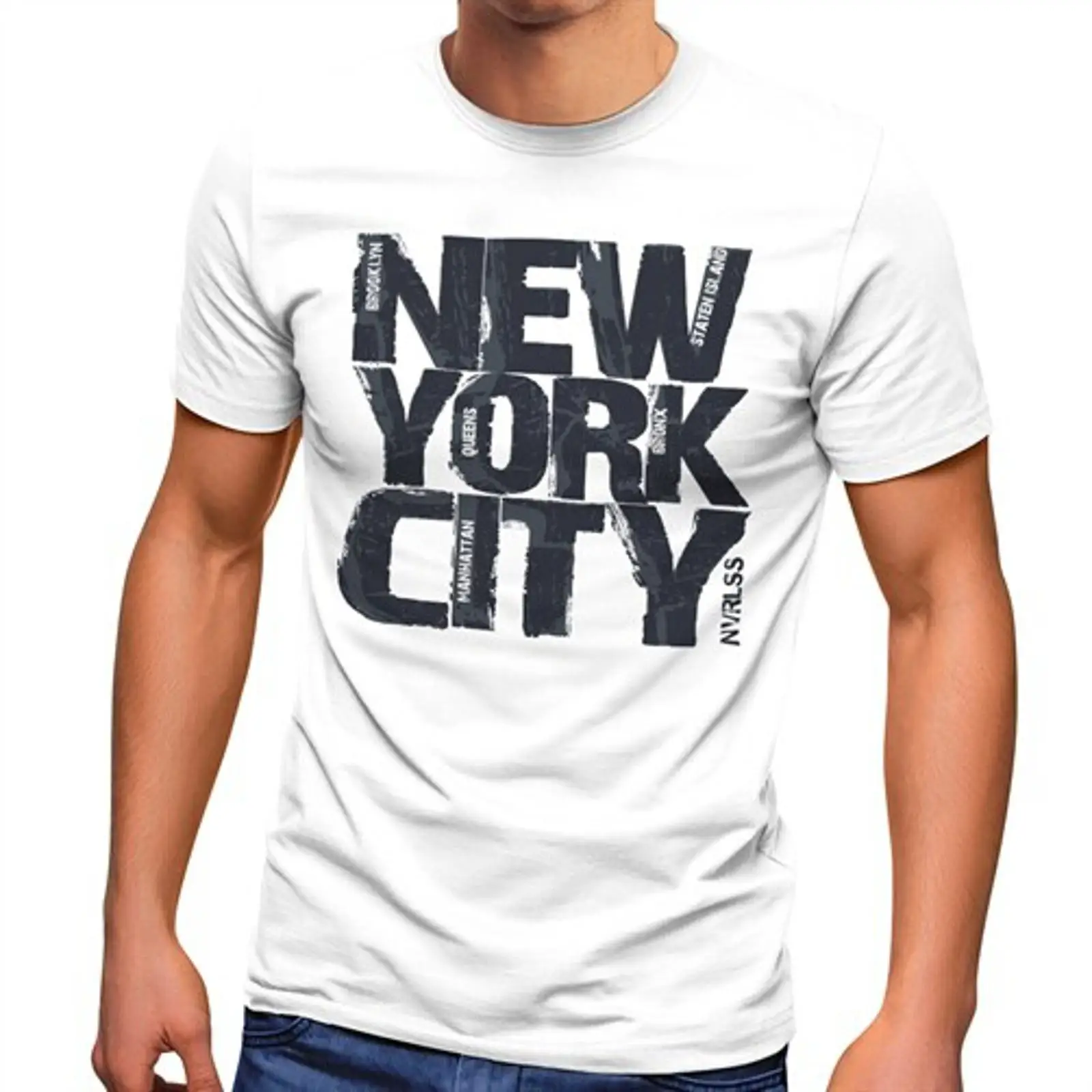 Street Style New York Fashion - Herren T-Shirt New York City Schriftzug