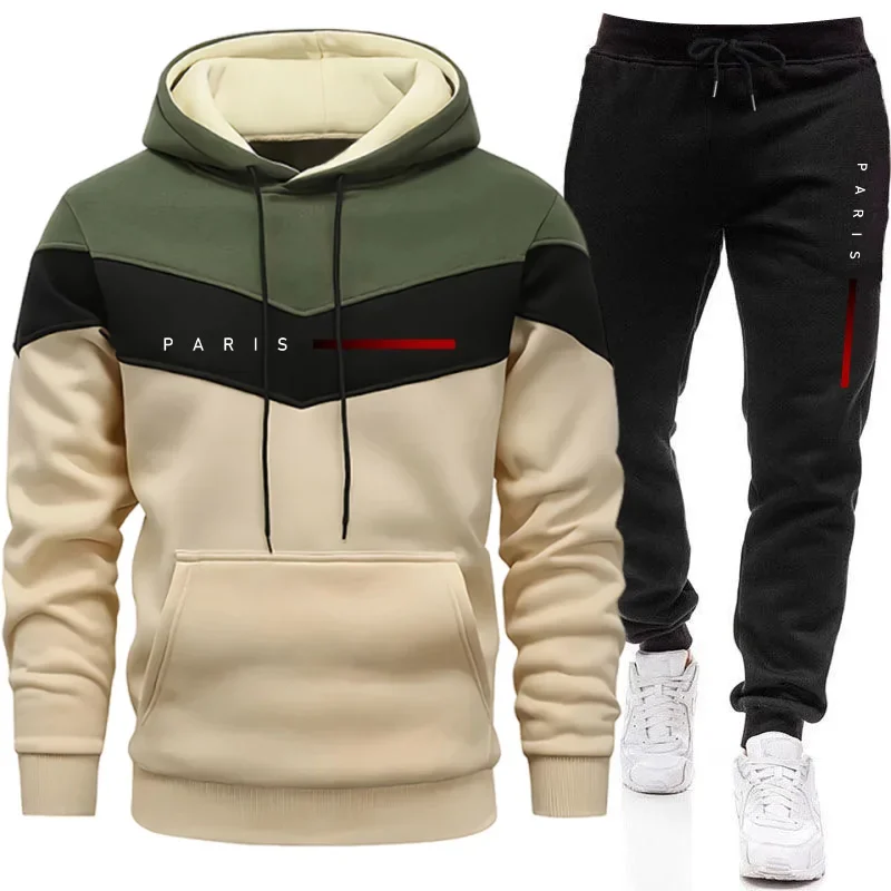 Street Fashion Outfit - Paris Fashion Herren-Hoodie-Set Täglicher Casual Sport