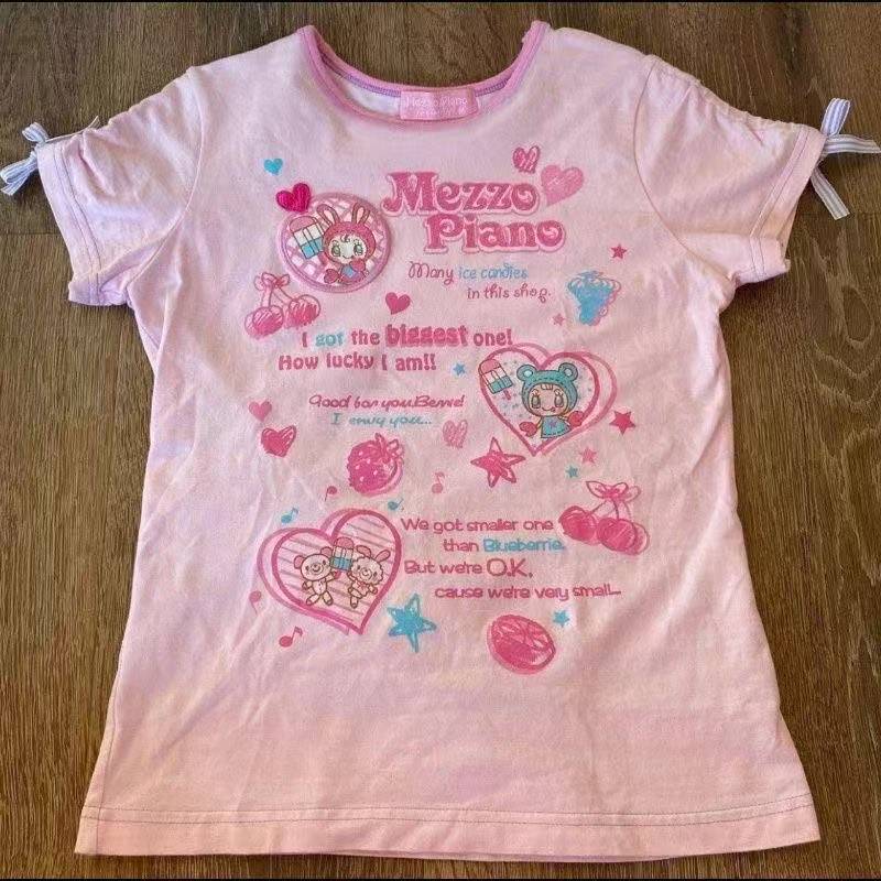 Vintage Kawaii Süße Kurzarm-T- – Street Fashion Us Bewertung und Preis