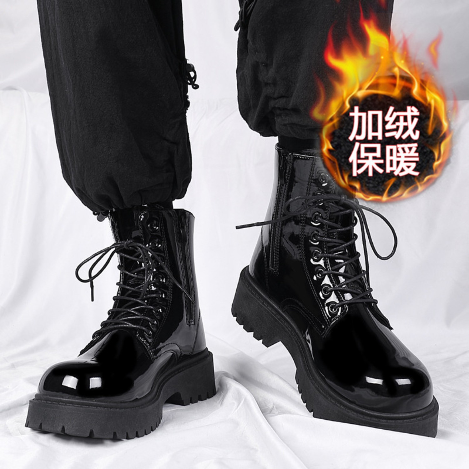 Warme Plüsch-High-Top-Stiefel  – Street Fashion Winter 2026 Bewertung und Preis