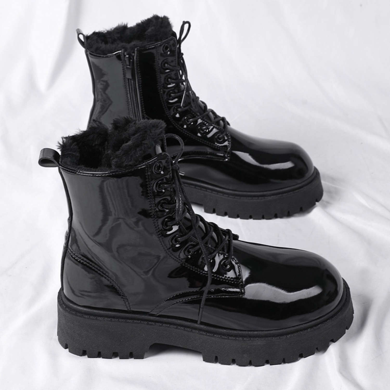 Warme Plüsch-High-Top-Stiefel  – Street Fashion Winter 2026 Bewertung und Preis