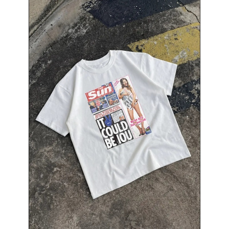 Damen Vintage Zeitungs-T-Shirt – Street Fashion Magazines Bewertung und Preis