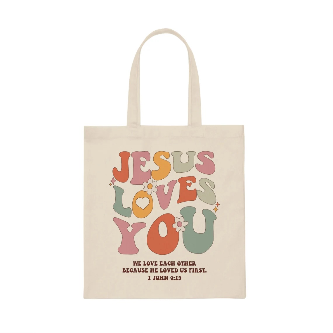 Jesus Loves You Inspirierende  – Tote Bag Canvas Print Bewertung und Preis
