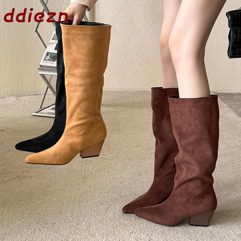 Modische Damen-Kniehohe Stiefe – Street Fashion Lady Bewertung und Preis