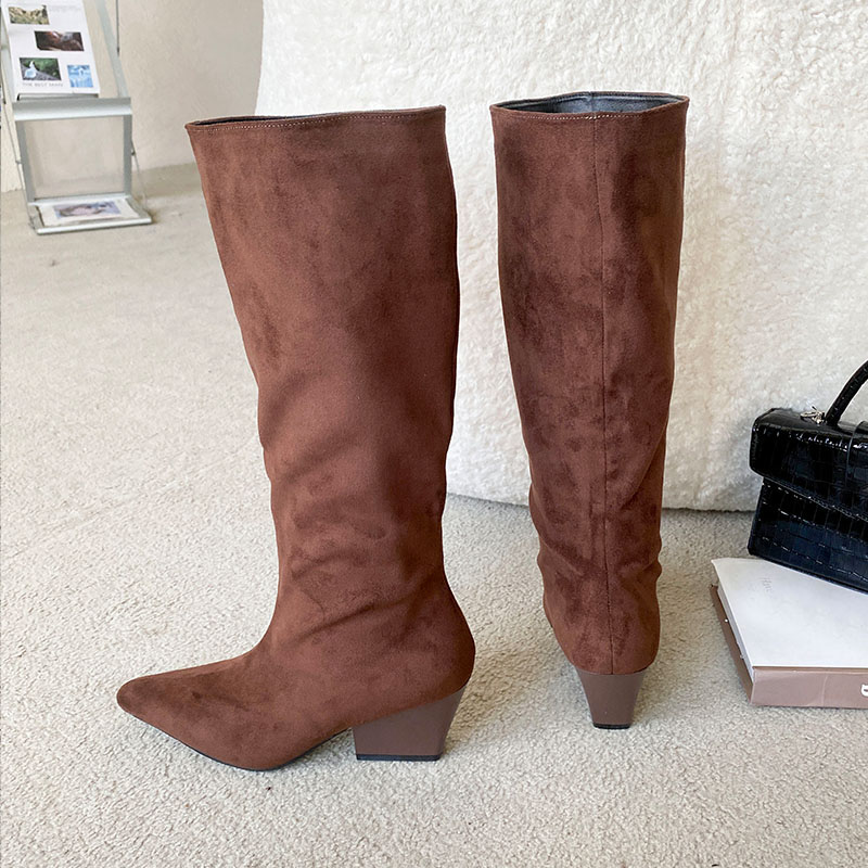 Modische Damen-Kniehohe Stiefe – Street Fashion Lady Bewertung und Preis