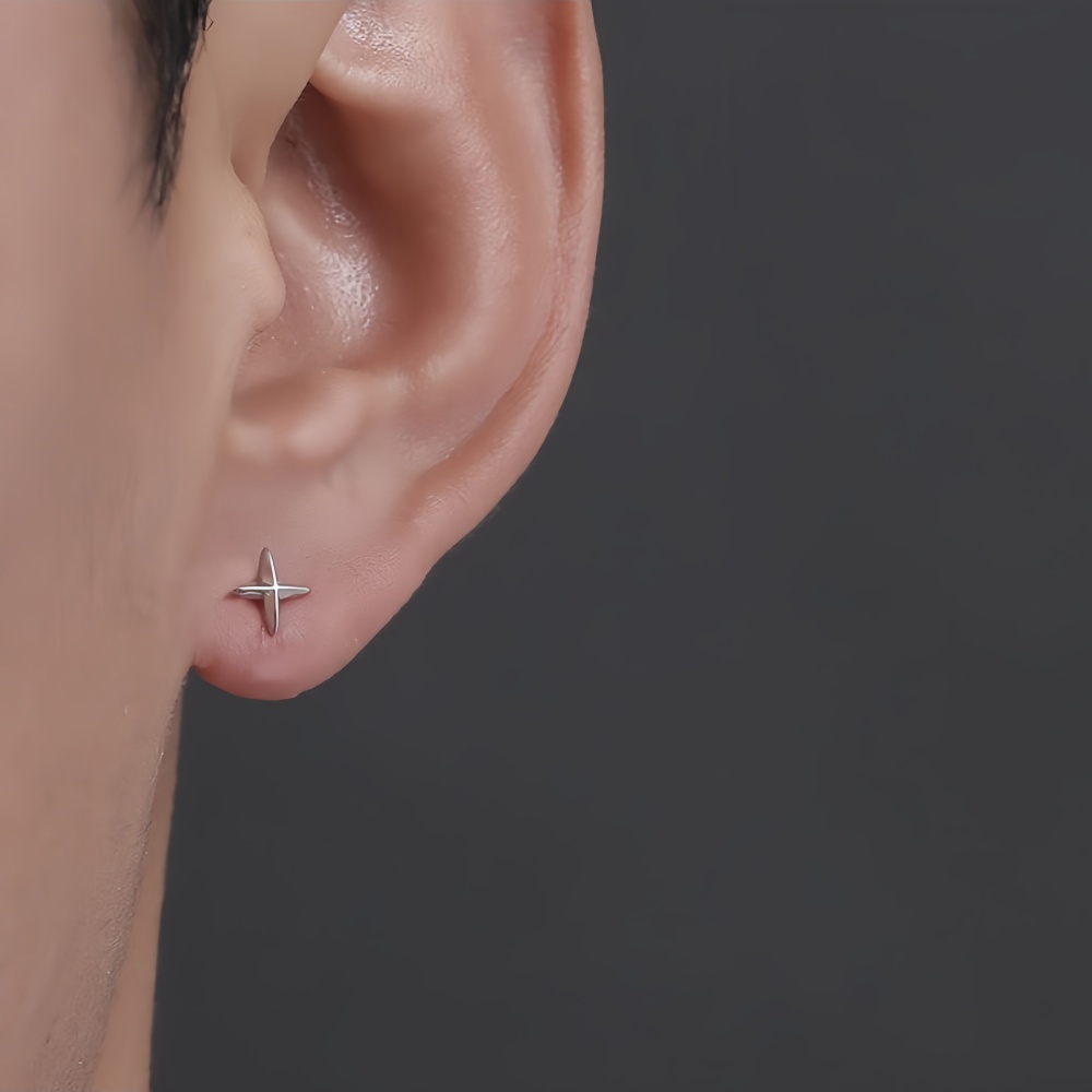 Einfache Kreuz Sterne Männer L – Street Fashion Earrings Bewertung und Preis