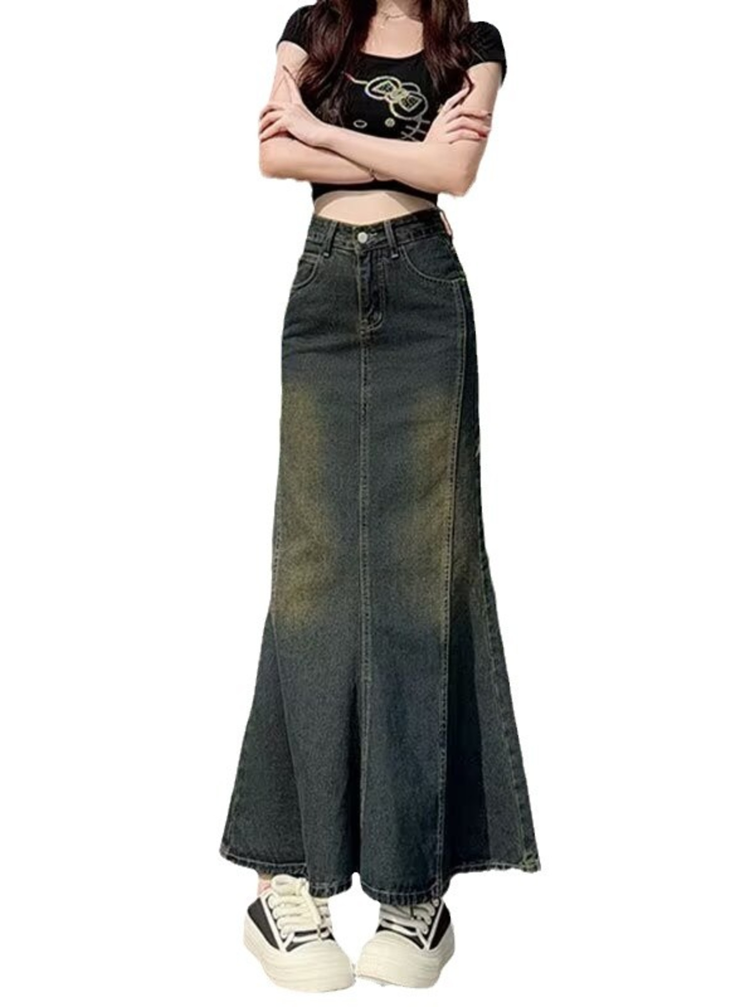Damen Vintage Gewaschener Deni – Street Fashion Denim Bewertung und Preis